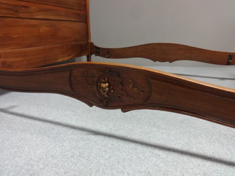 Wonderful Walnut and  Parcel Gilt French Double Bed View VII