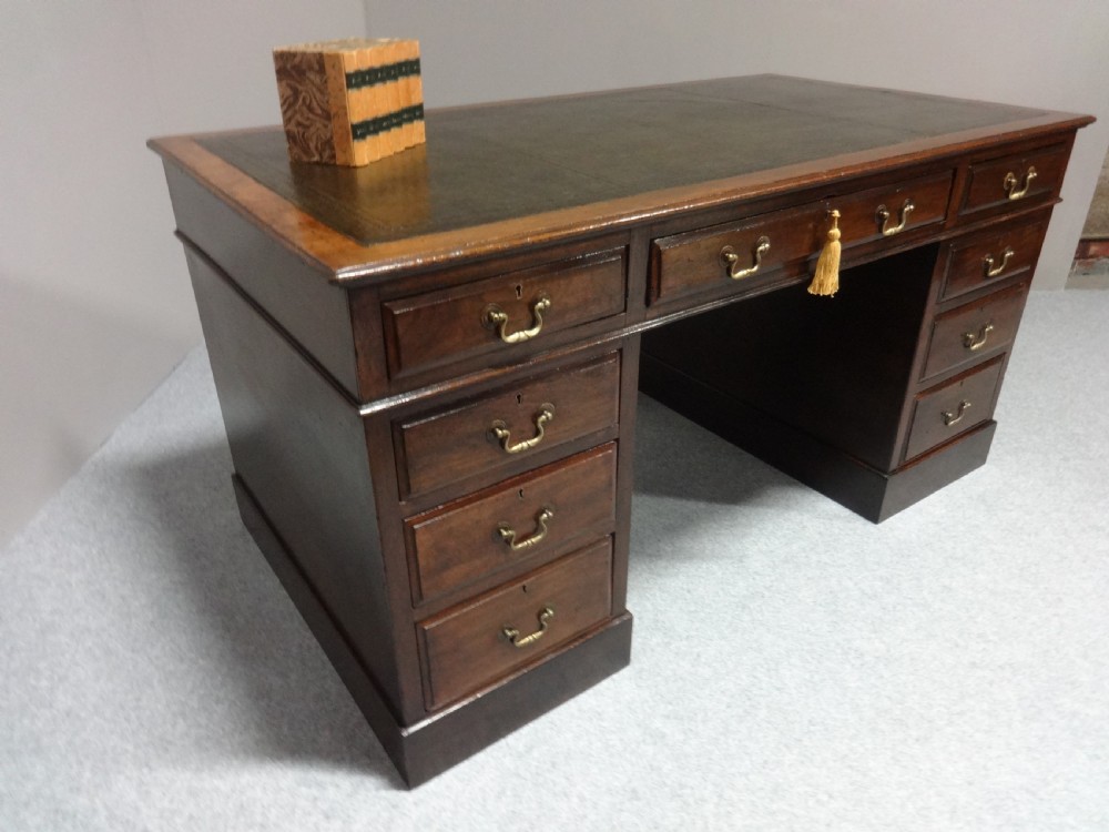Good Mahogany Pedestal Desk View III