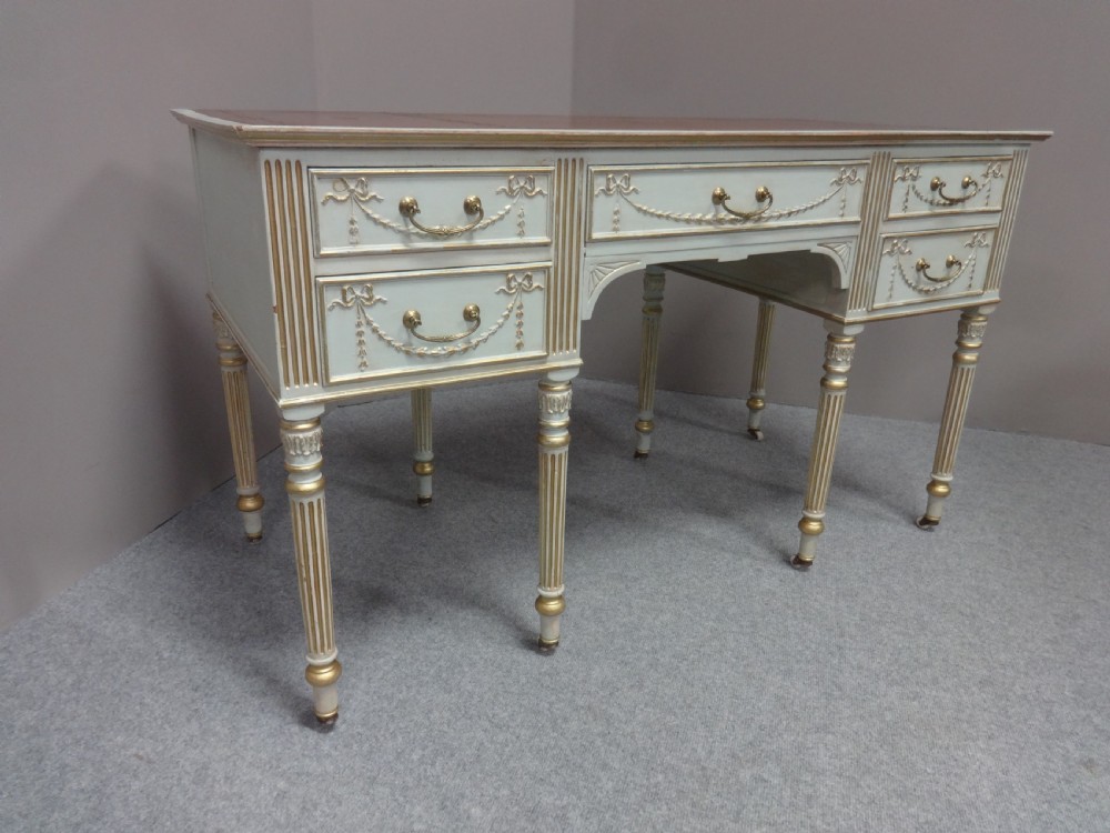 Good Victorian Painted and Parcel Gilt Desk View II