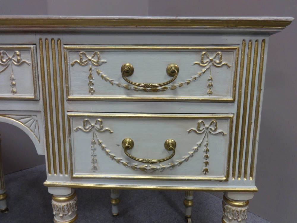 Good Victorian Painted and Parcel Gilt Desk View V