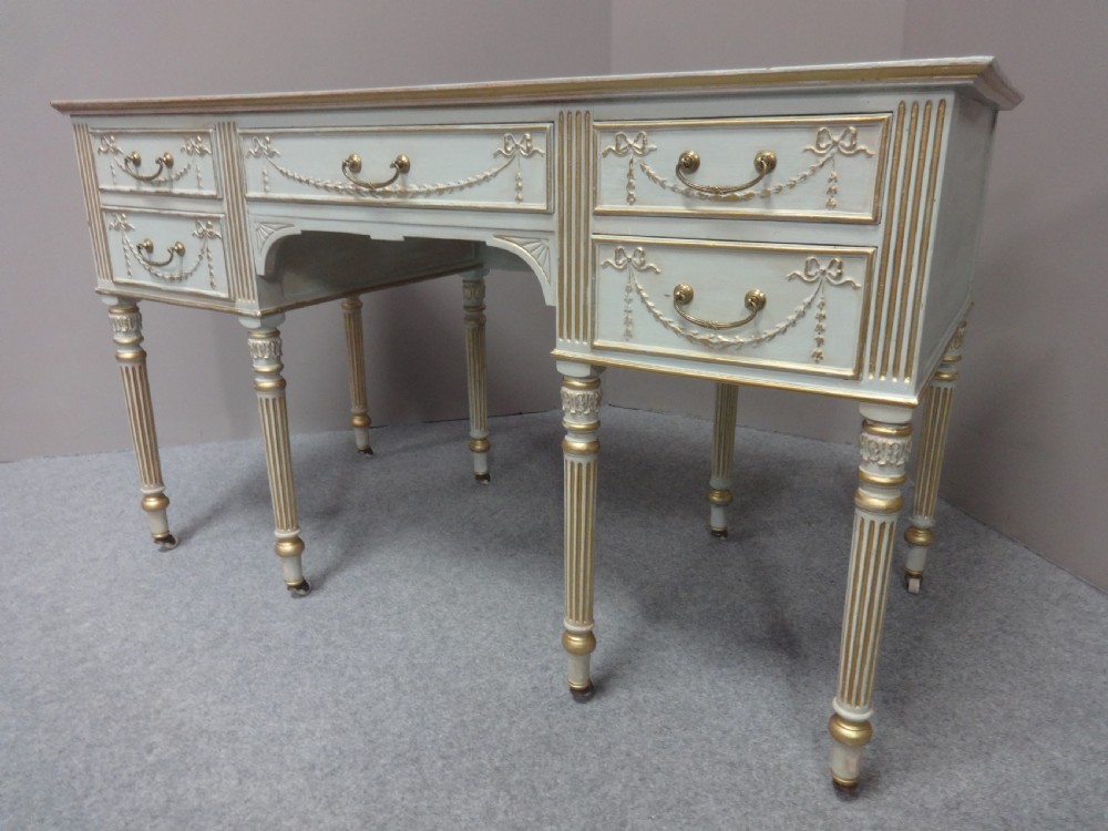 Good Victorian Painted and Parcel Gilt Desk View VII