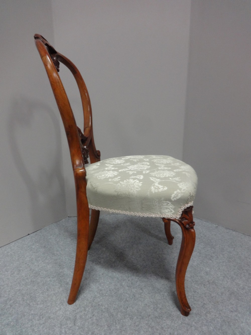Set Six Victorian Walnut Dining Chairs View IV