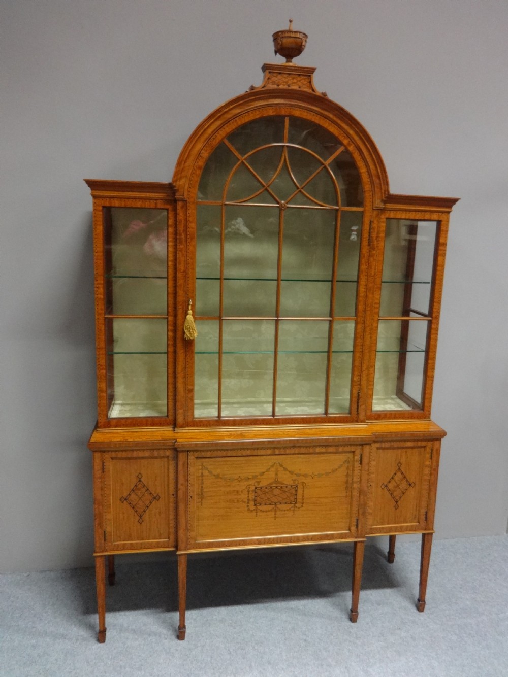 Wonderful Inlaid Satinwood Display Cabinet View II