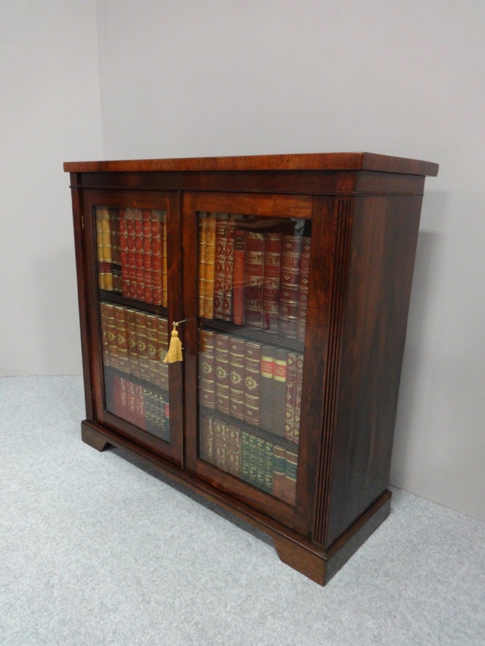 Very Good Regency Rosewood Two Door Bookcase View II