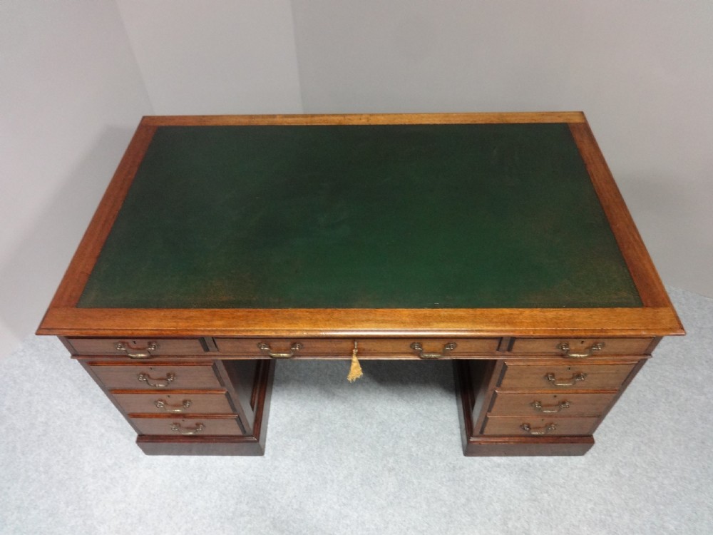 A Good Mahogany Pedestal Desk View II