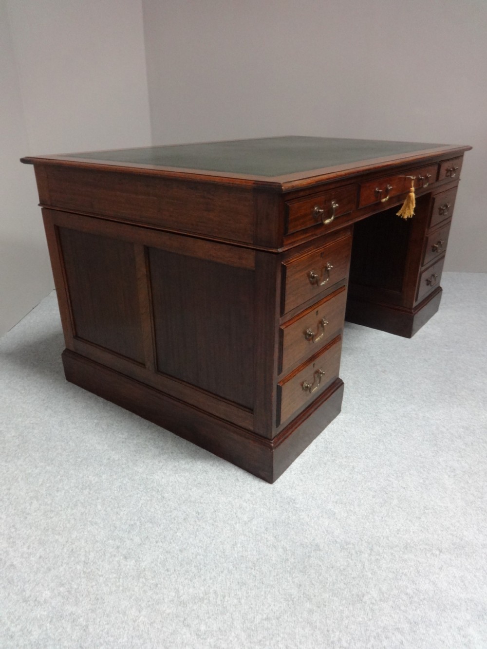 A Good Mahogany Pedestal Desk View III