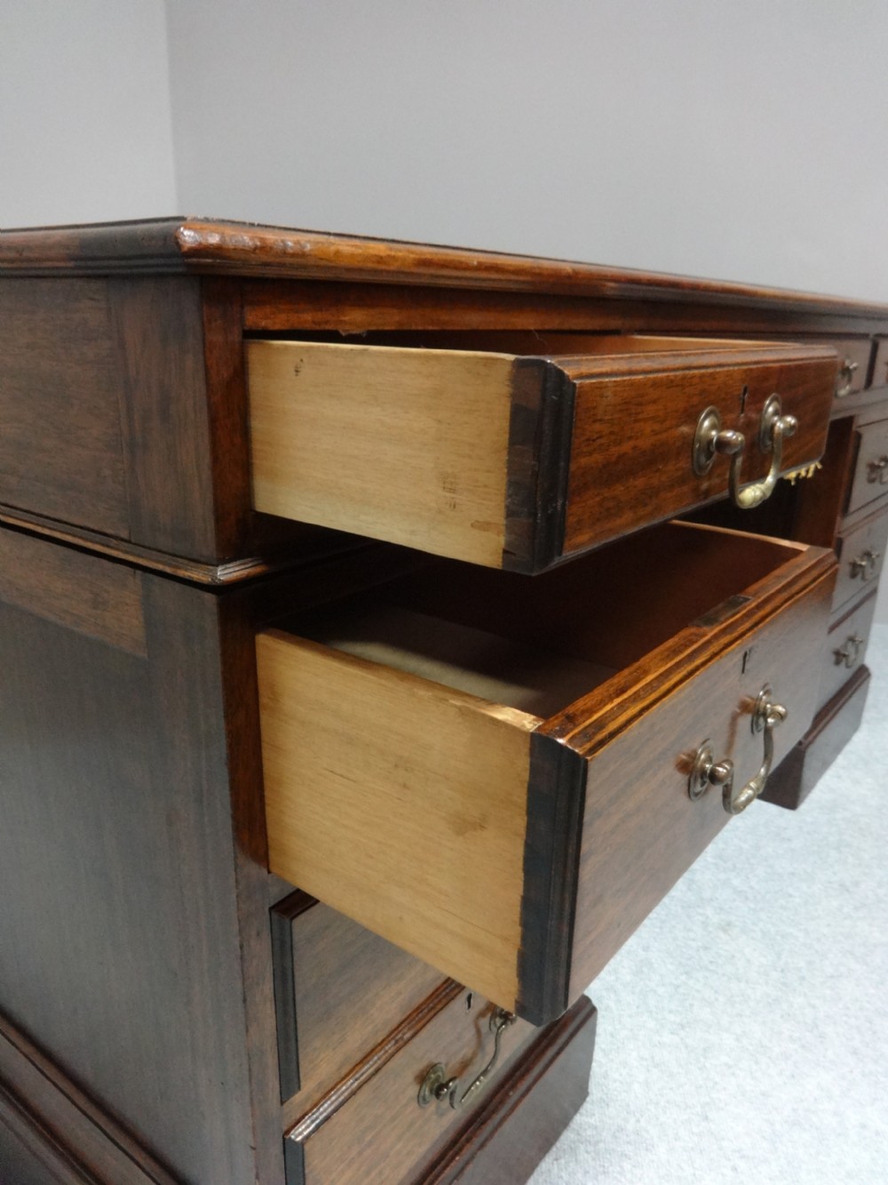 A Good Mahogany Pedestal Desk View IV