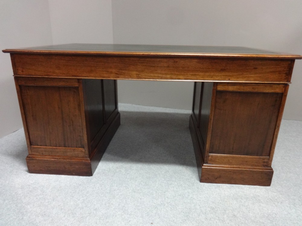 A Good Mahogany Pedestal Desk View VII