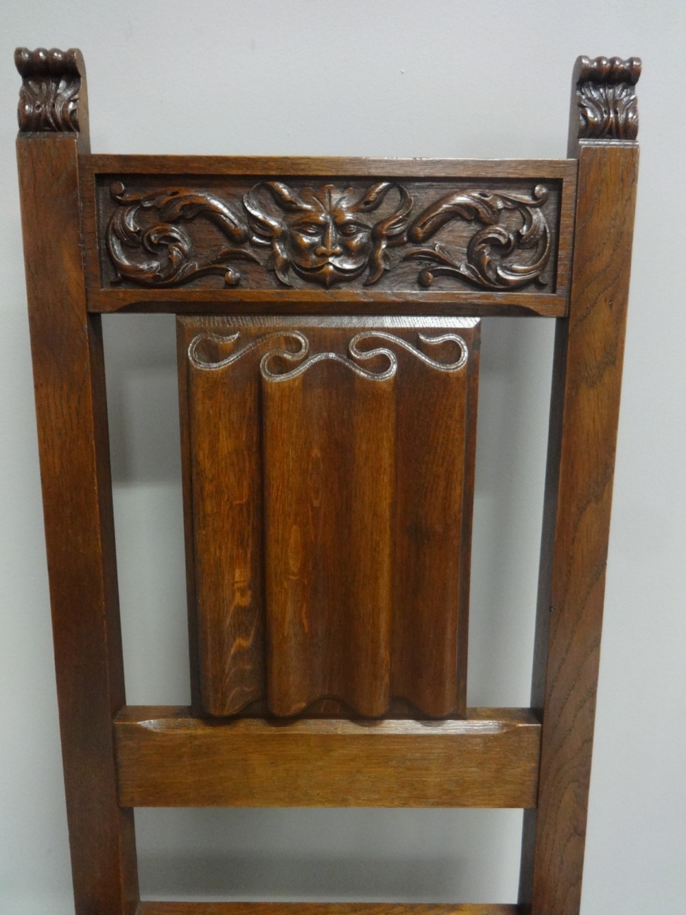 Fine Set of Four Oak Dining Hall Chairs View III
