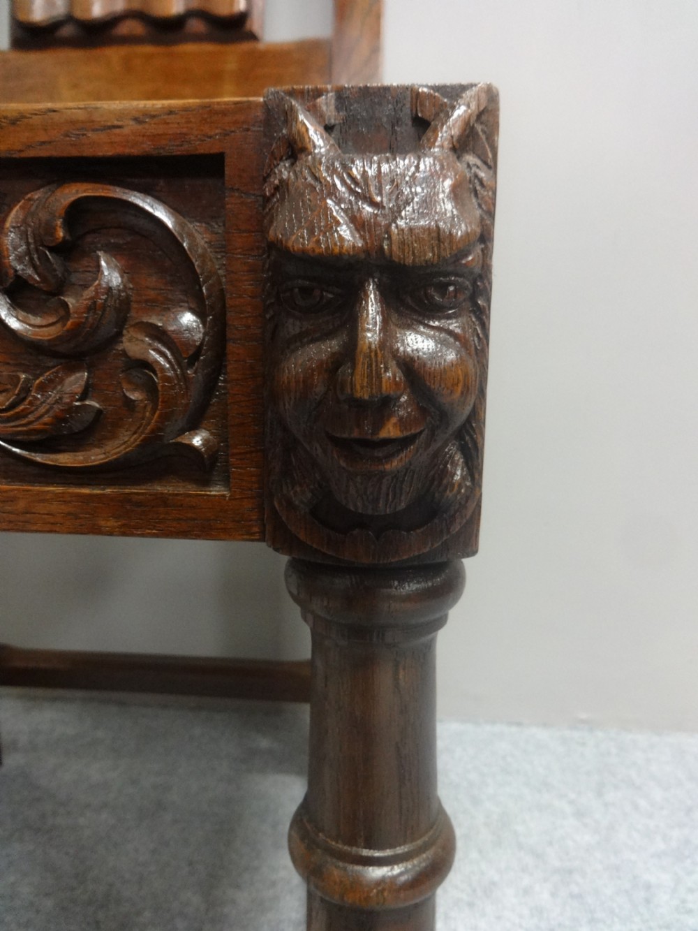 Fine Set of Four Oak Dining Hall Chairs View V
