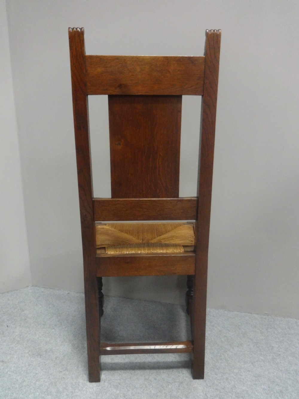 Fine Set of Four Oak Dining Hall Chairs View VIII