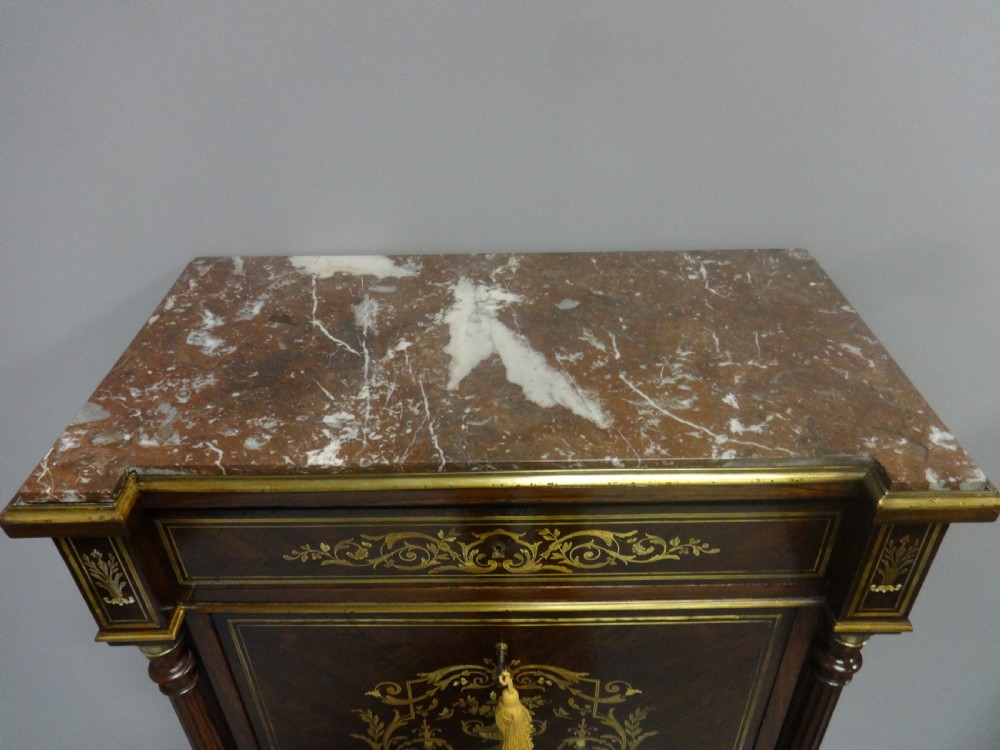French Brass Inlaid Escritoire Bureau View XI