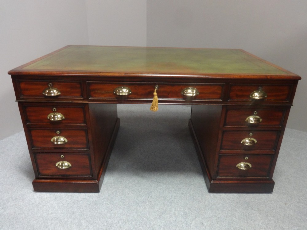 Good Victorian Mahogany Partners Desk by 'M Wilson'