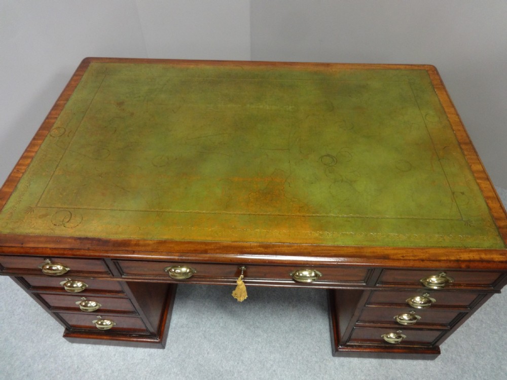 Good Victorian Mahogany Partners Desk by 'M Wilson' View V