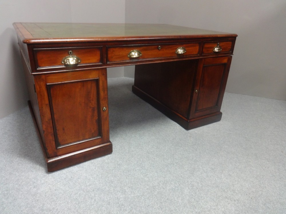 Good Victorian Mahogany Partners Desk by 'M Wilson' View IX