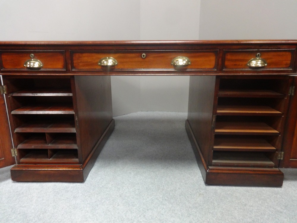 Good Victorian Mahogany Partners Desk by 'M Wilson' View X