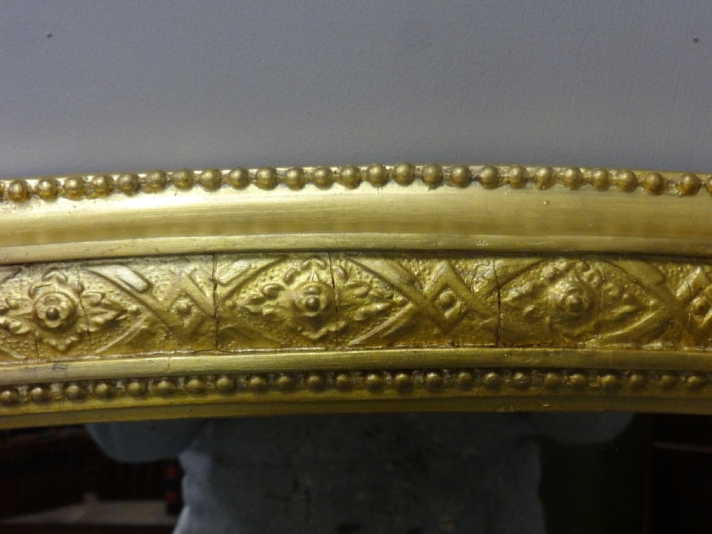 Good English Gilt Arched Top Overmantle Mirror View IV