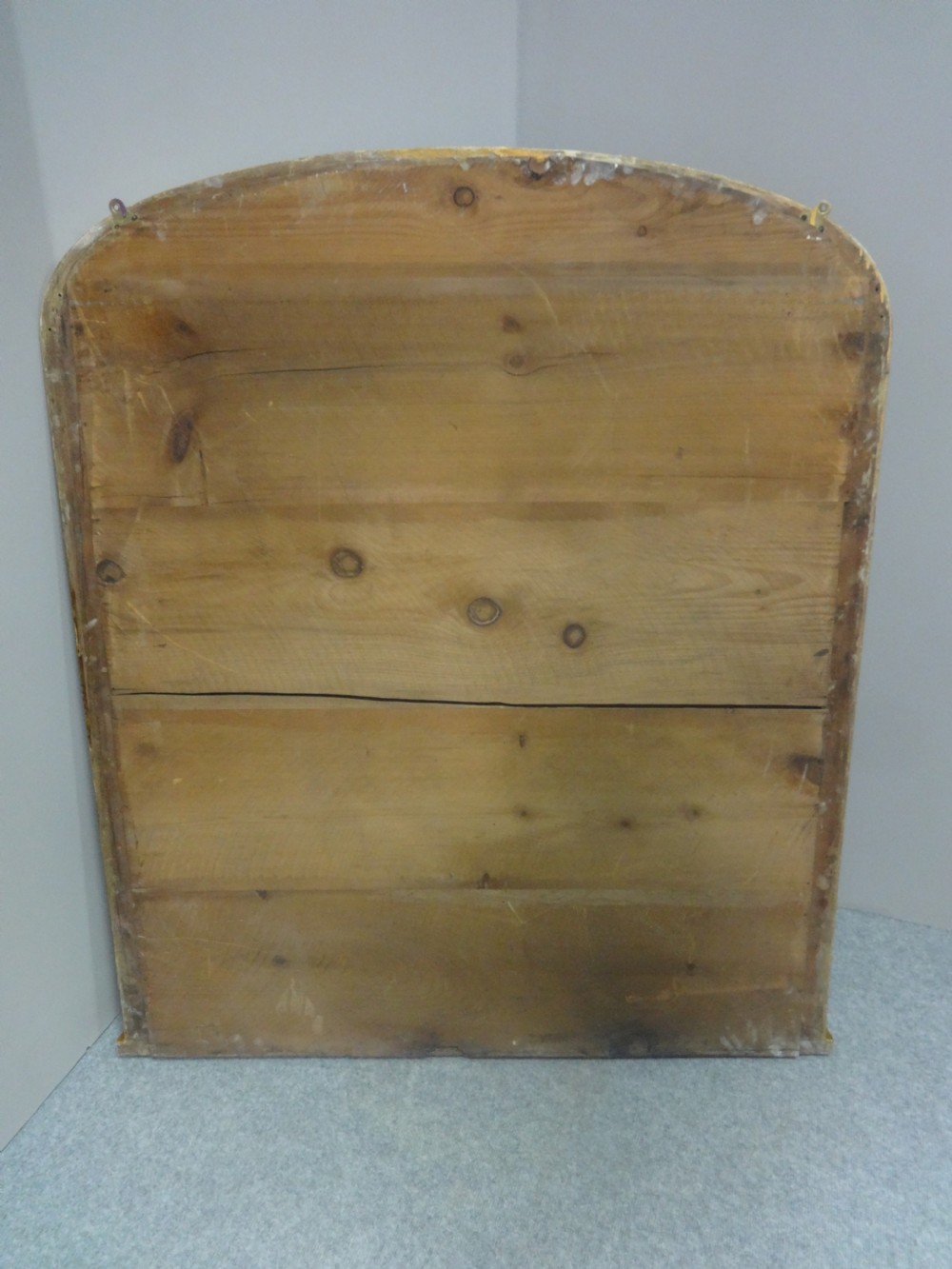 Good English Gilt Arched Top Overmantle Mirror View VI