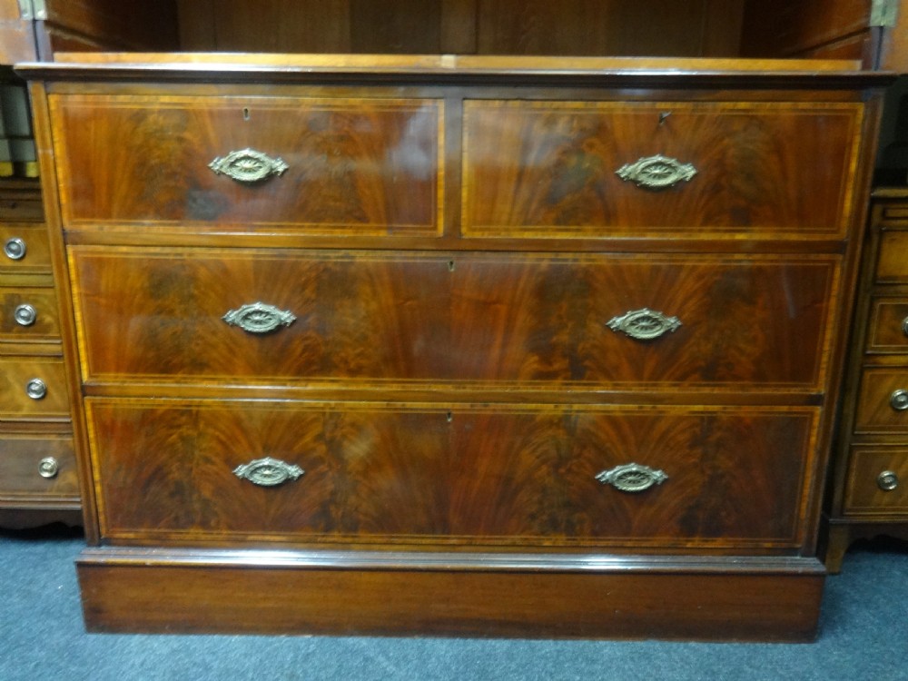 Superb Quality Mahogany Inlaid Linen Press View XII