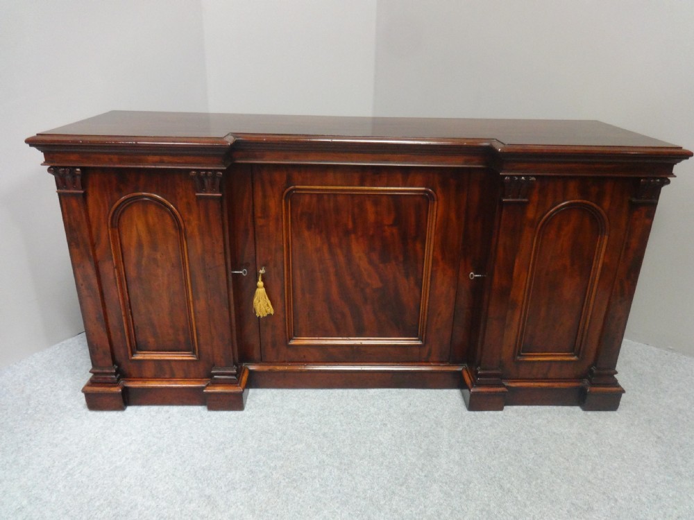 Fabulous Dwarf Breakfront William 4th Mahogany Sideboard View IV