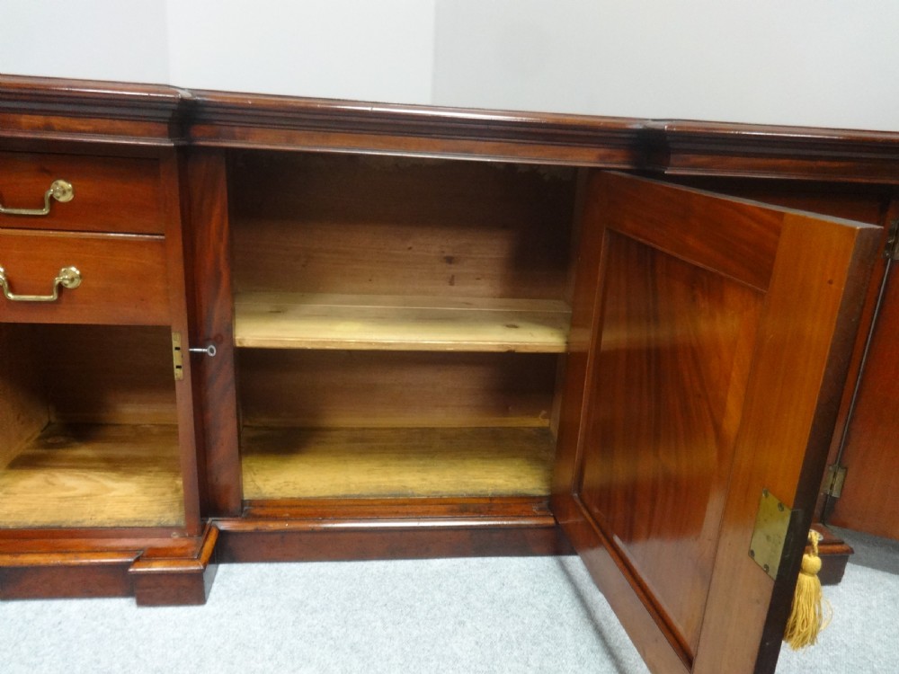 Fabulous Dwarf Breakfront William 4th Mahogany Sideboard View VI