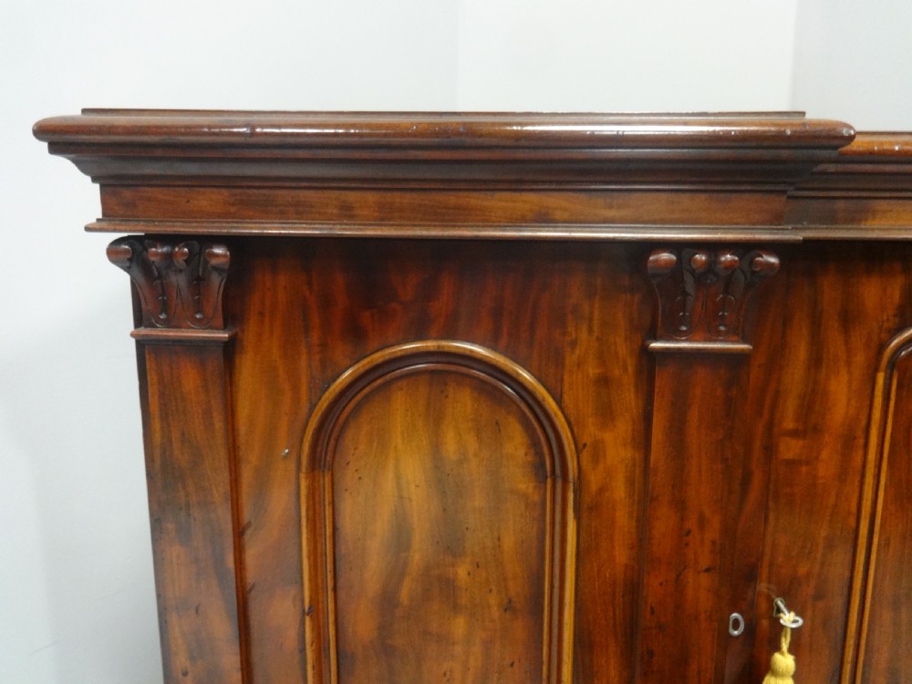Fabulous Dwarf Breakfront William 4th Mahogany Sideboard View VII