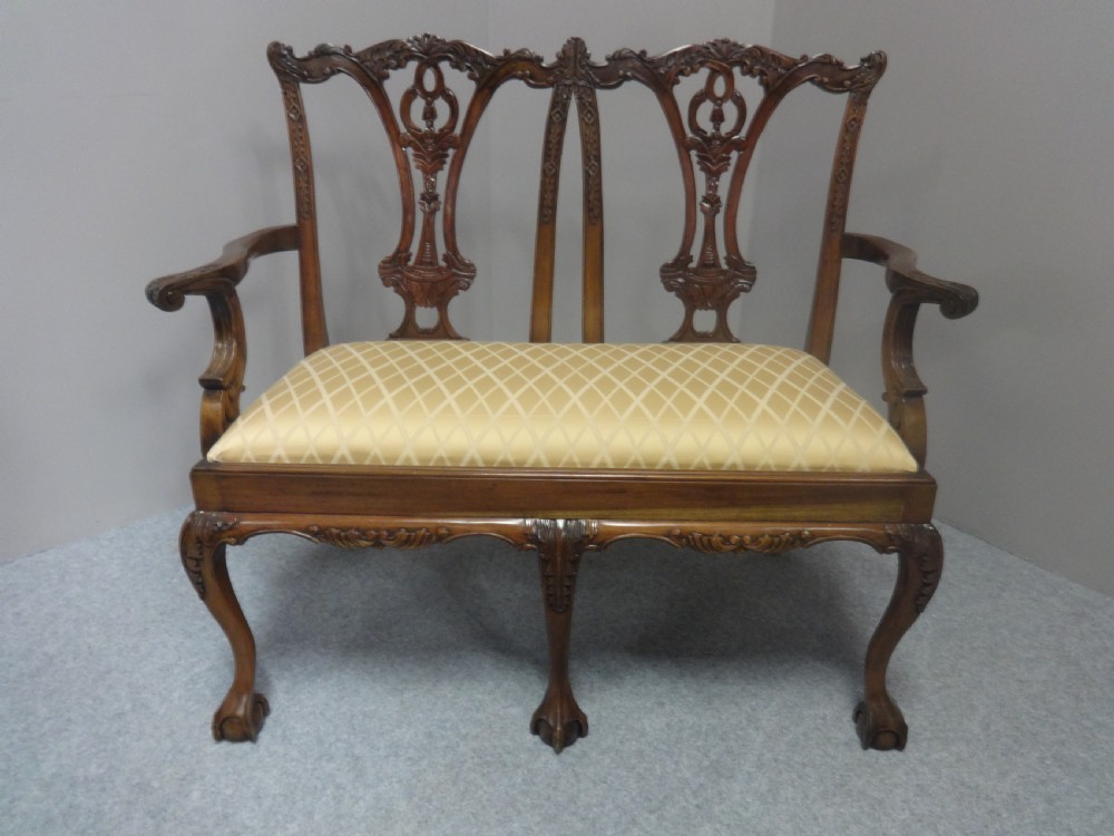 Very Pretty Mahogany Two Seater Settee View II