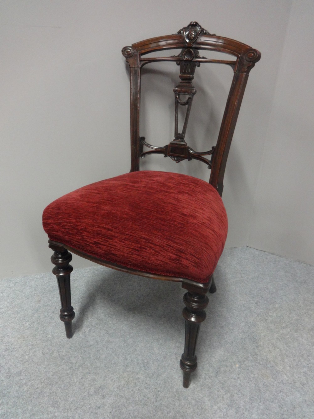 Quality Set of Six Walnut Dining Chairs View II