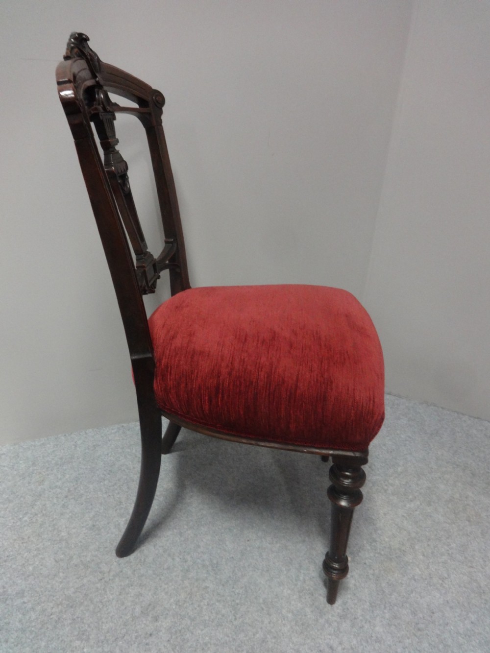 Quality Set of Six Walnut Dining Chairs View V
