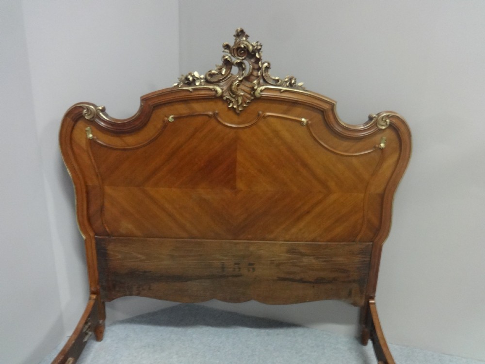 Lovely French Walnut and Parcel Gilt Double Bed View III