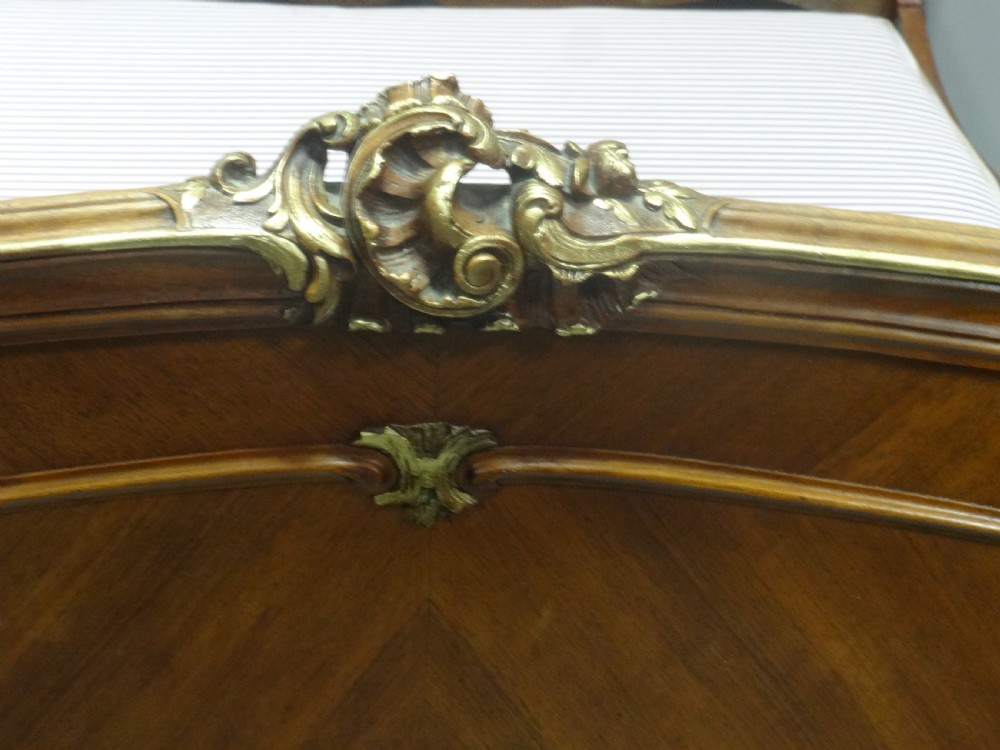 Lovely French Walnut and Parcel Gilt Double Bed View VII