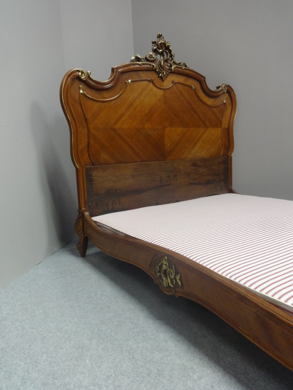 Lovely French Walnut and Parcel Gilt Double Bed View X