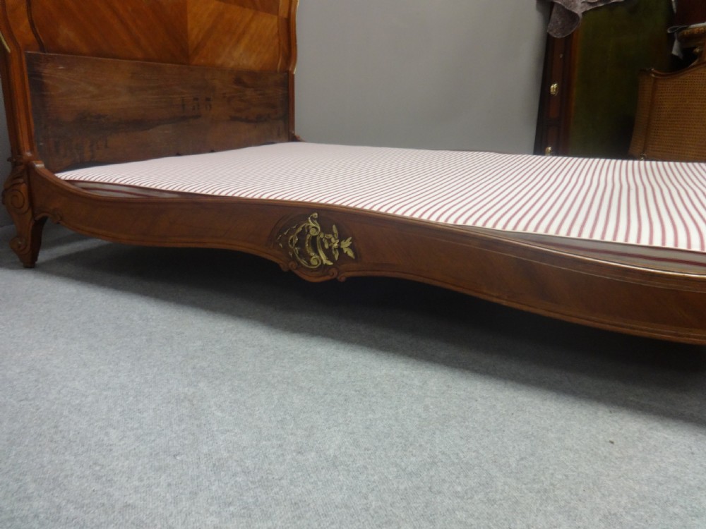 Lovely French Walnut and Parcel Gilt Double Bed View XI