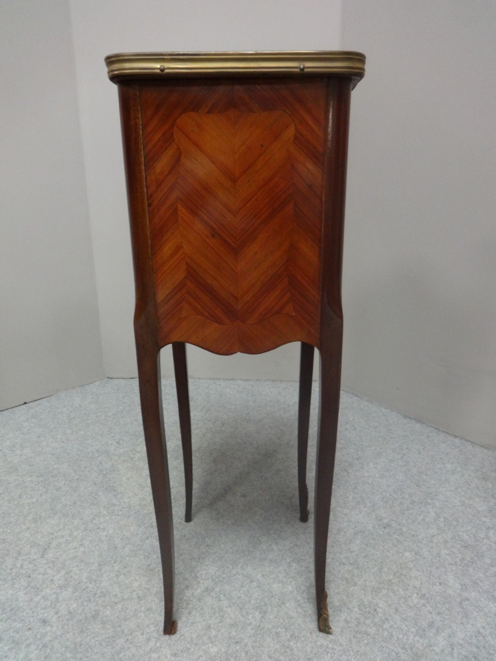 Small Pair French Tulipwood Bedside Lamp Chests of Drawers View V