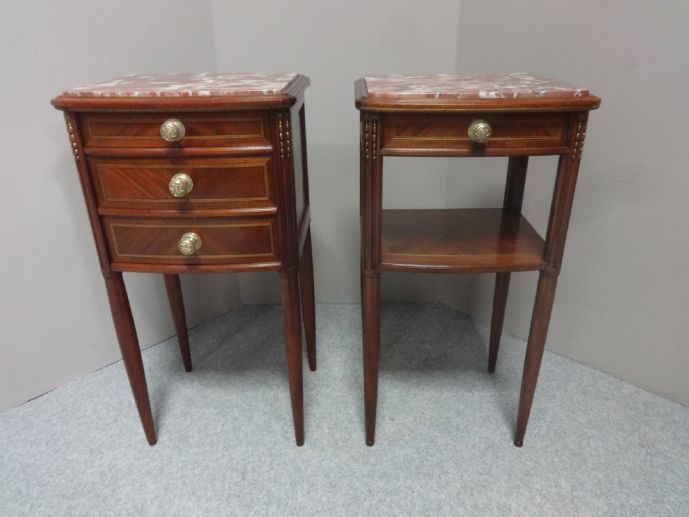 Top Quality Pair Paris Made Bedside Cabinets