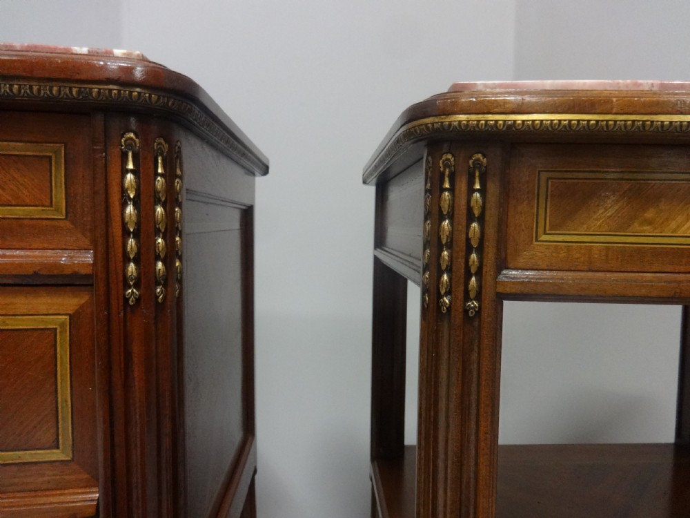 Top Quality Pair Paris Made Bedside Cabinets View IV