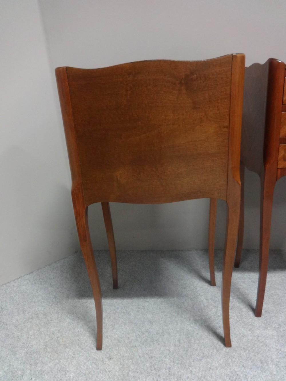 Pair French Marquetry Bedside Chests of Drawers View V