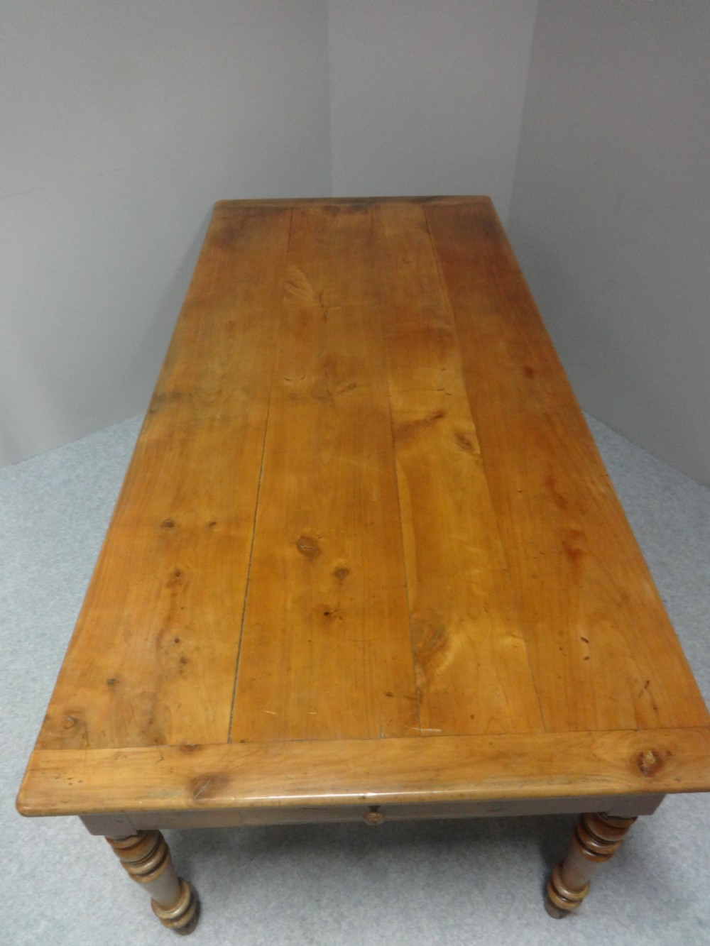 Large Extending French cherry Farmhouse Dining Table View II