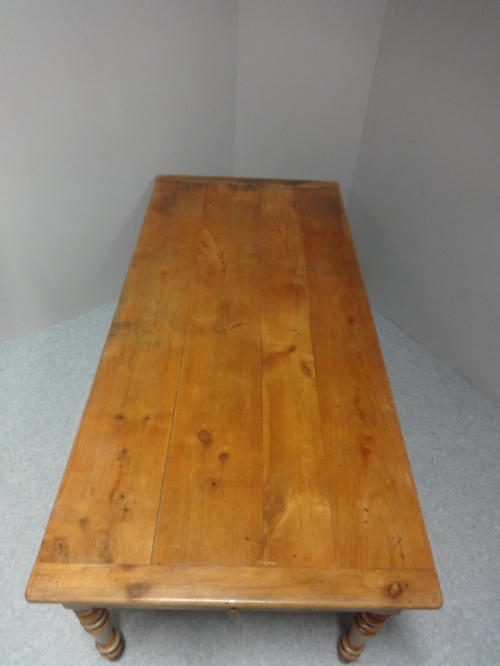 Large Extending French cherry Farmhouse Dining Table View III