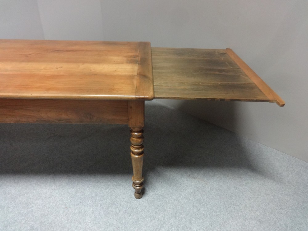 Large Extending French cherry Farmhouse Dining Table View VI
