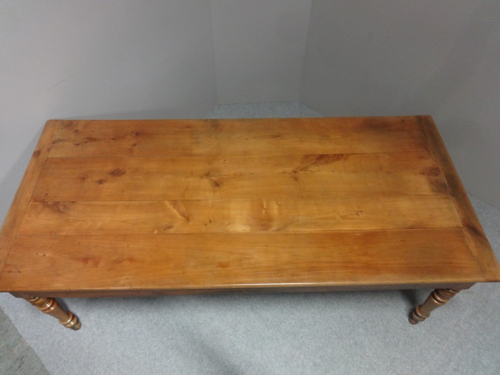 Large Extending French cherry Farmhouse Dining Table View XI