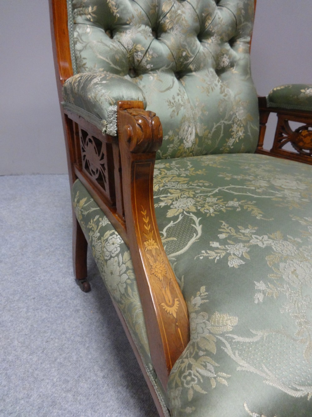 Good Rosewood Inlaid Armchair View V