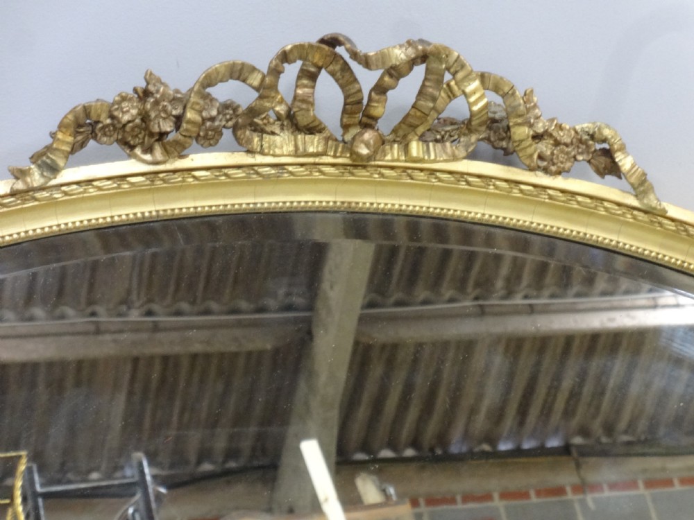 Lovely English Oval Gilt Mirror View II