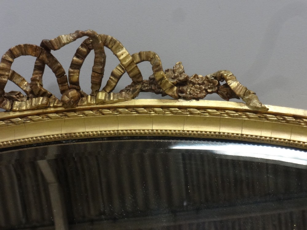 Lovely English Oval Gilt Mirror View V