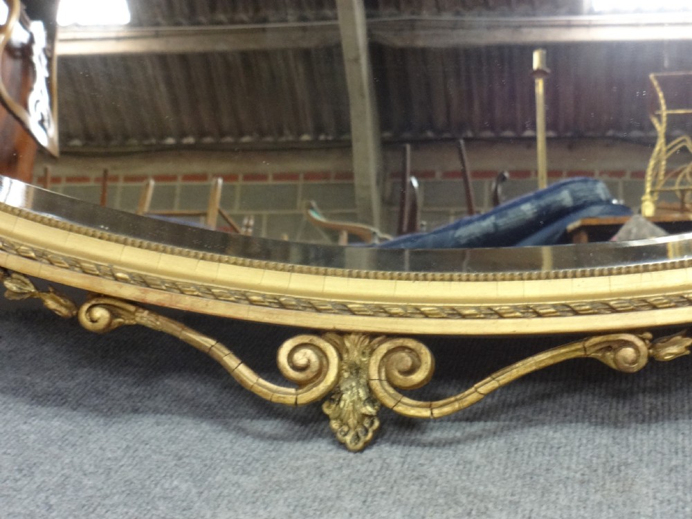 Lovely English Oval Gilt Mirror View VI