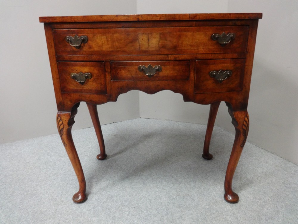 Very Good Burr Walnut Bowed Lowboy View V