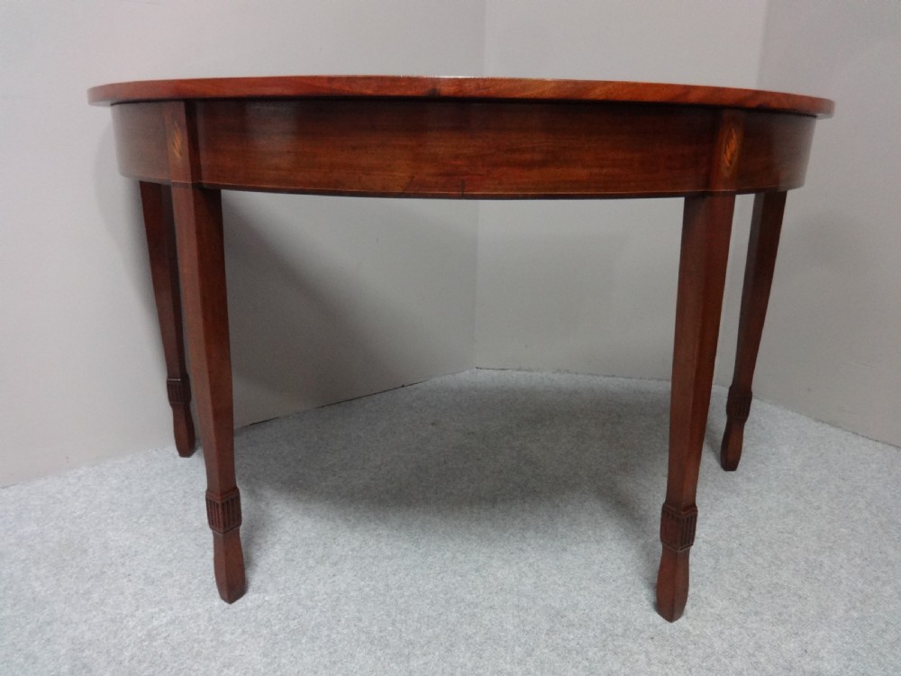 Excellent Pair Inlaid Mahogany Console Tables View III