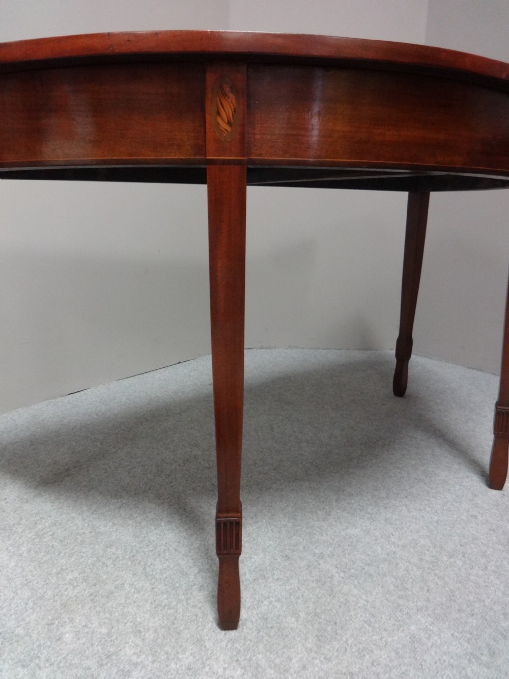 Excellent Pair Inlaid Mahogany Console Tables View IV