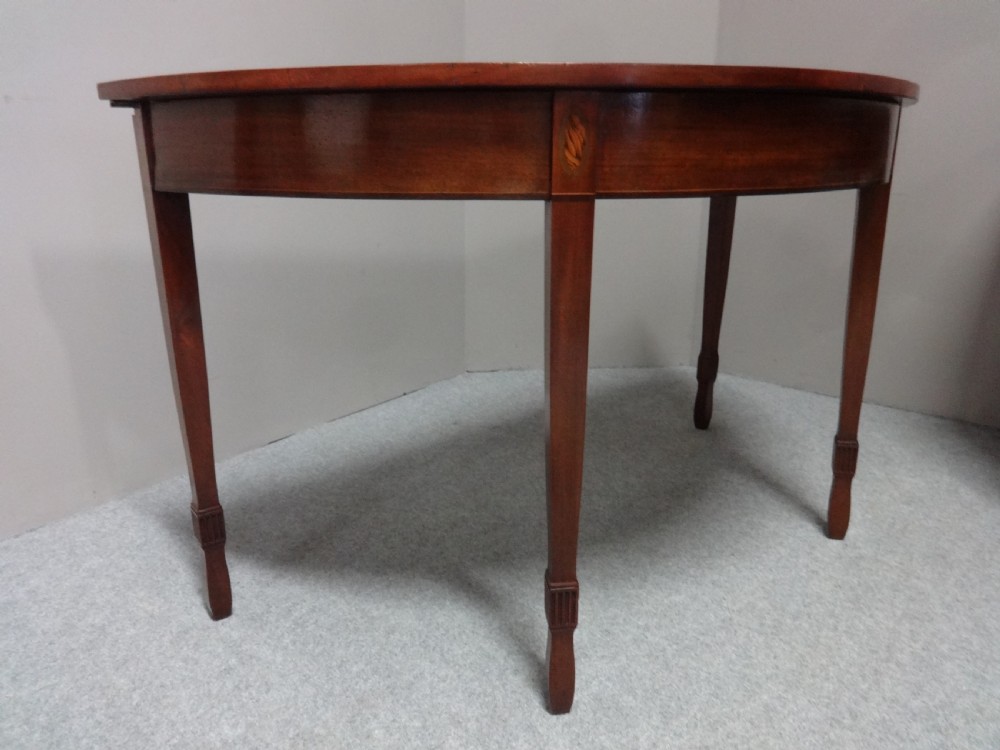 Excellent Pair Inlaid Mahogany Console Tables View V