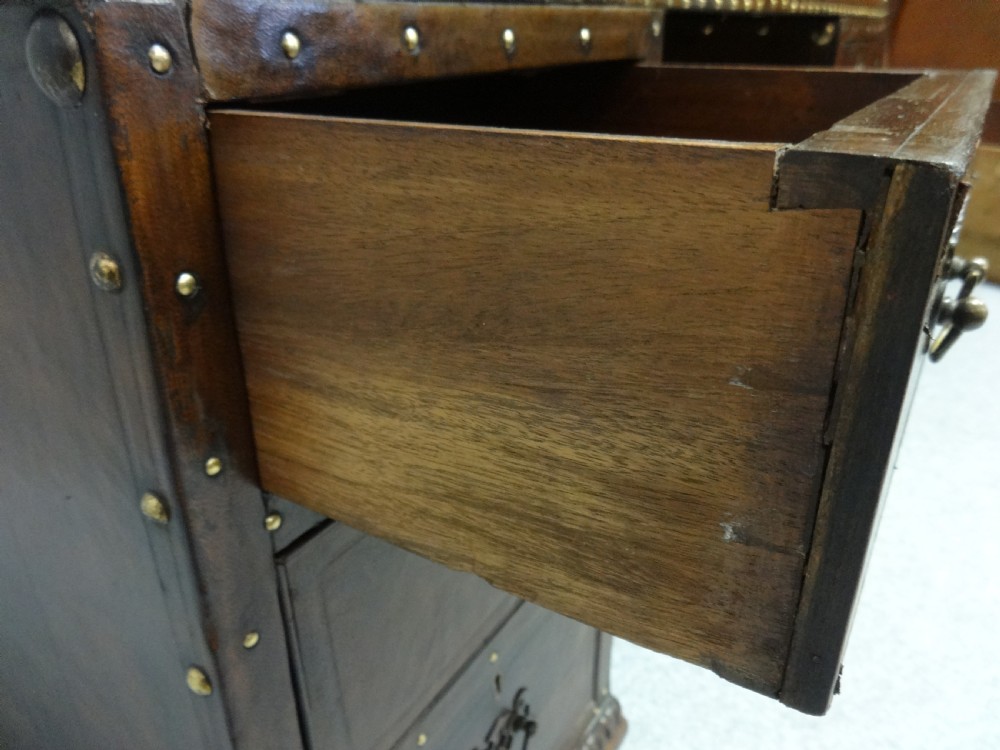 Leather and Walnut Art Deco Pedestal Desk View III